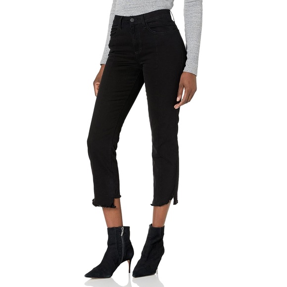 Siwy Women’s High Waist Slim Straight Flare Jeans Cropped Asymmetrical Hem - Picture 1 of 12